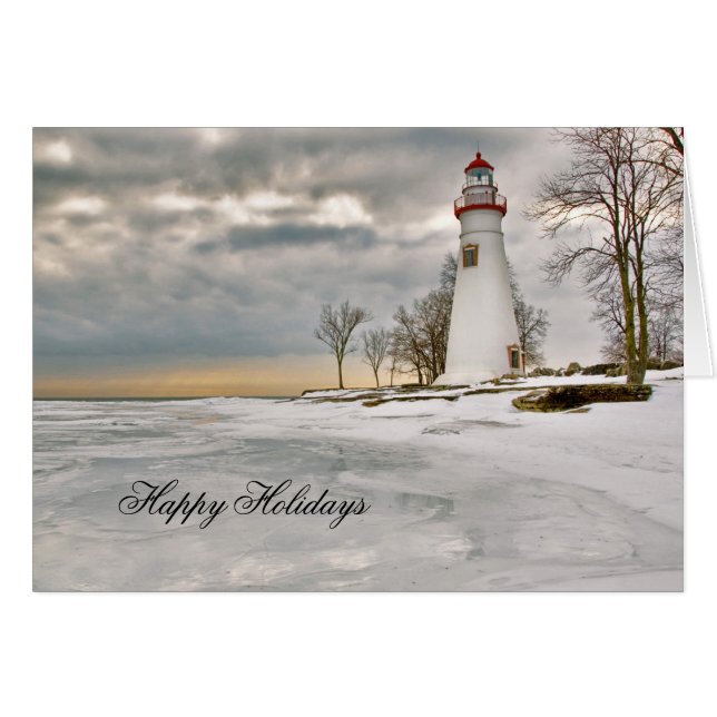 Marblehead Lighthouse in the Snow (Front Horizontal)
