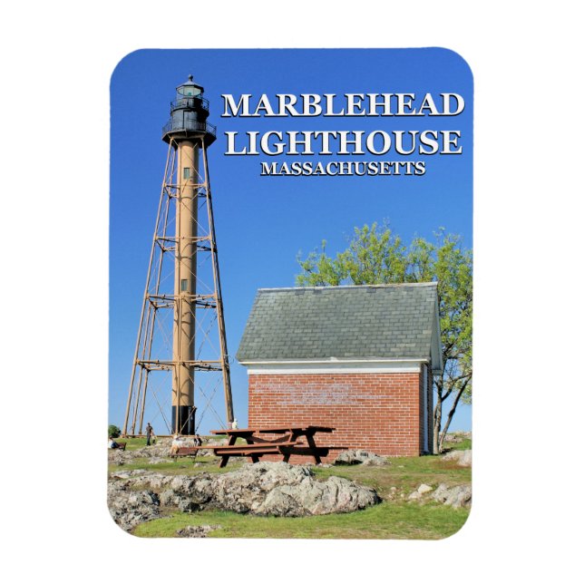 Marblehead Lighthouse, Massachusetts Flexi Magnet (Vertical)