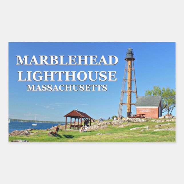 Marblehead Lighthouse, Massachusetts Stickers (Front)