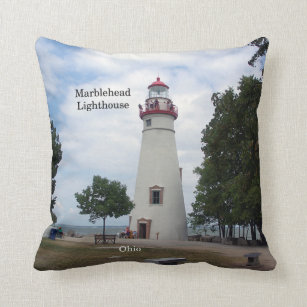 Marblehead Lighthouse square pillow