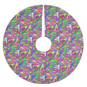 Marbleized Candy Liquid,_ Brushed Polyester Tree Skirt