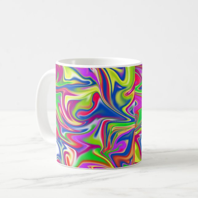 Marbleized Candy Liquid,_ Coffee Mug (Front Left)