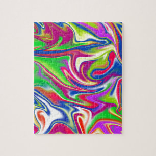 Marbleized Candy Liquid,_ Jigsaw Puzzle