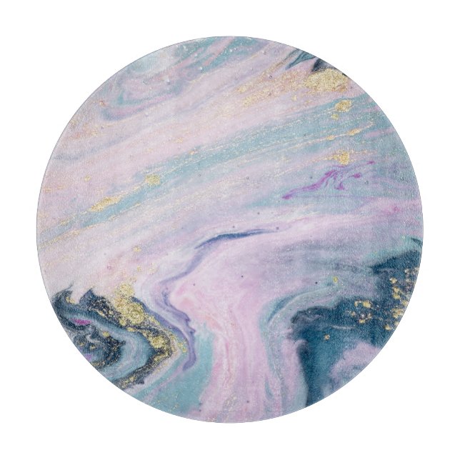 Marbleized pastel colours, luxury background. cutting board (Front)
