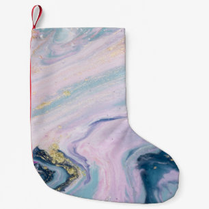 Marbleized pastel colours, luxury background. small christmas stocking
