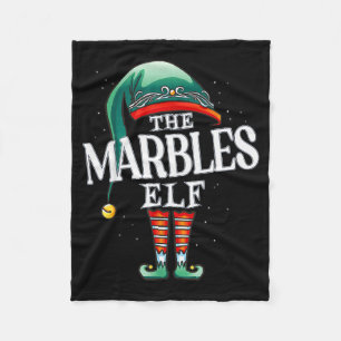 Marbles Elf Christmas Group Xmas Pajama Party Fleece Blanket