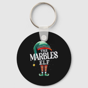 Marbles Elf Christmas Group Xmas Pajama Party Keychain