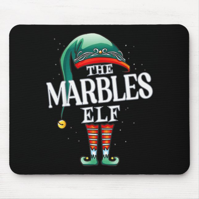 Marbles Elf Christmas Group Xmas Pajama Party  Mouse Pad (Front)