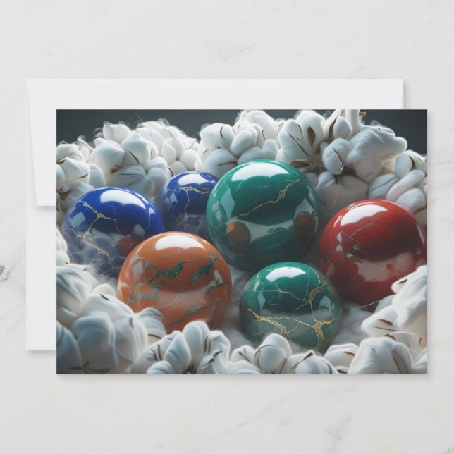 Marbles In Cotton Invitation (Front)