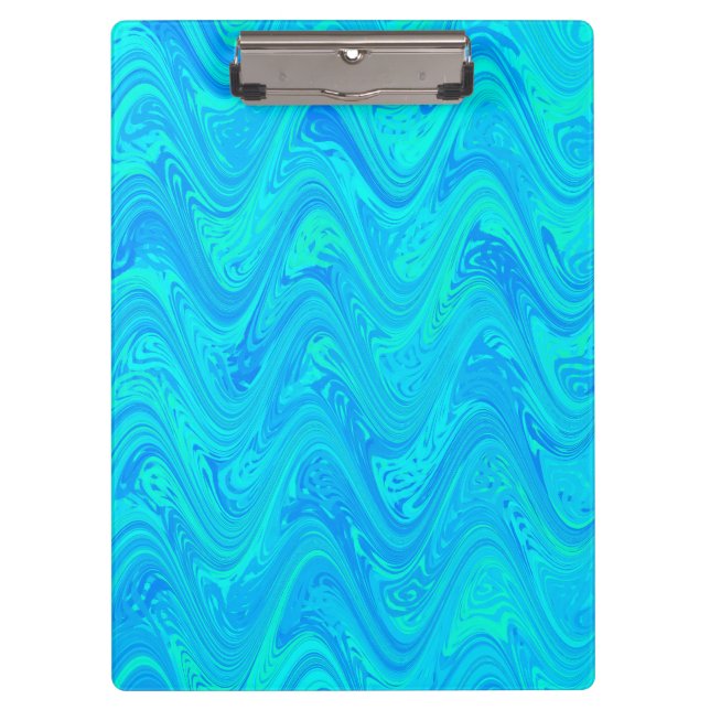 Marbling Blue Green Pattern Clipboard (Front)