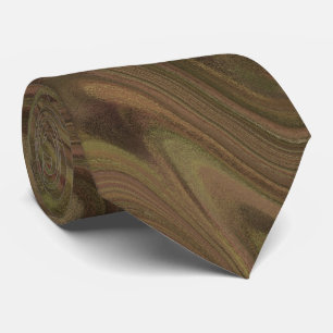 Marbling Brown Pattern Tie