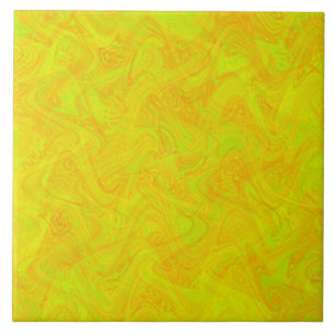 Marbling Green Orange Pattern Tile