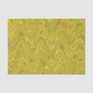 Marbling Green Yellow Pattern Tissue Paper