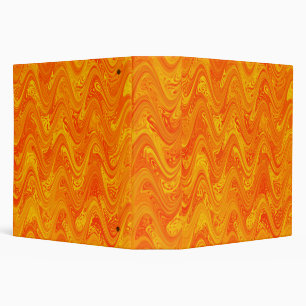 Marbling Orange Yellow Red Pattern Binder