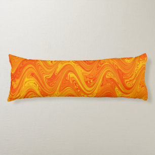 Marbling Orange Yellow Red Pattern Body Pillow