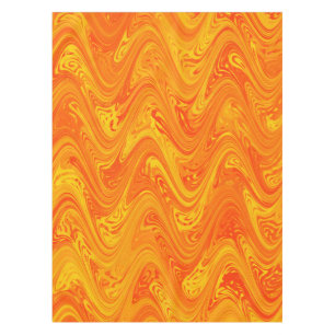 Marbling Orange Yellow Red Pattern Tablecloth