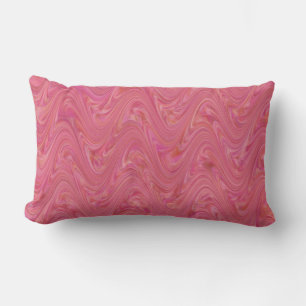 Marbling Pink Pattern Lumbar Pillow