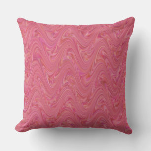 Marbling Pink Pattern Throw Pillow