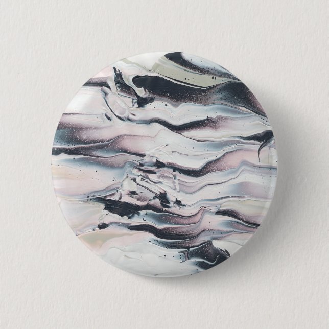Marbling V Crop 2 Inch Round Button (Front)