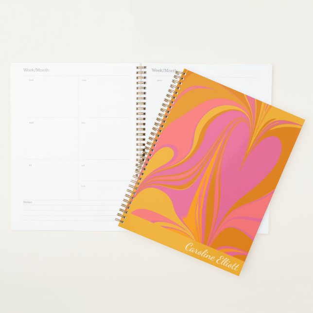 Marbre Abstrait en Jaune clair et rose (Devant avec enveloppe)