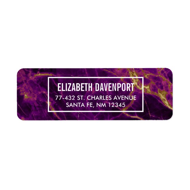 Marbre Abstrait moderne violet et or (Devant)