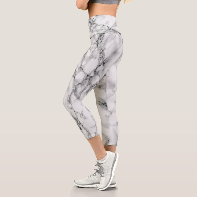 Marbre blanc capri Leggings (Gauche)
