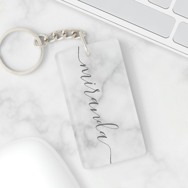 Marbre blanc de nom personnalisé de script moderne (Créateur téléchargé)