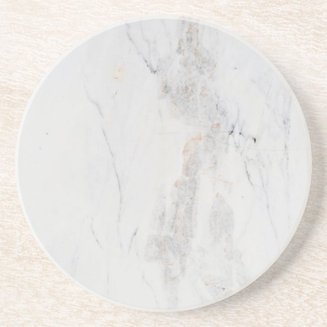 Marbre blanc Dessous de verre en grès (Devant)