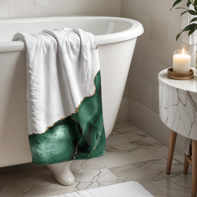 Marbre blanc doré Agate vert émeraude (Créateur téléchargé)