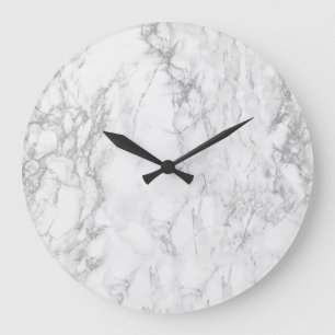 Marbre blanc Grande horloge ronde