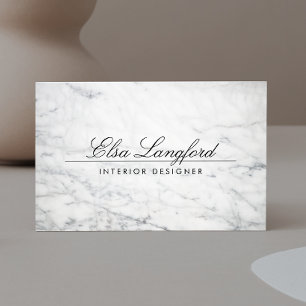 Marbre blanc moderne Luxe Designer Carte de visite