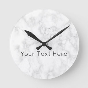 Marbre blanc Sur Mesure Acrylique Petite Horloge R