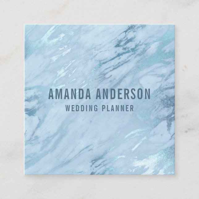 Marbre bleu émeraude| Carte de visite (Devant)