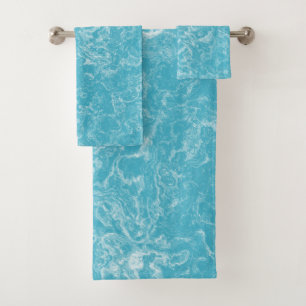Marbre bleu turquoise et blanc abstrait