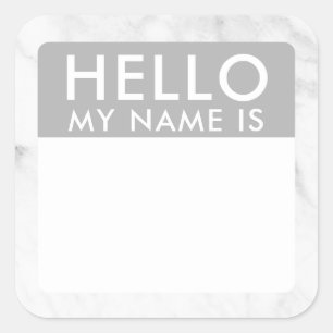 Marbre Bonjour Mon Nom Est Stickers