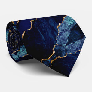Marbre Cravate bleu marine Parties scintillant or