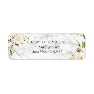 Marbre de cuivre Géométrique Florale Adresse de re