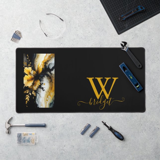 marbre de fleurs d'or noir (Poste de travail)