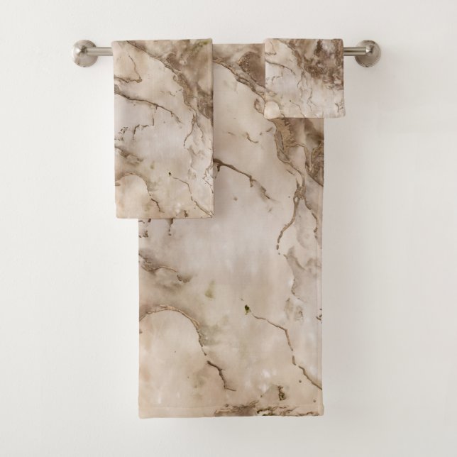 Marbre de Taupe et or abstrait (En situation)
