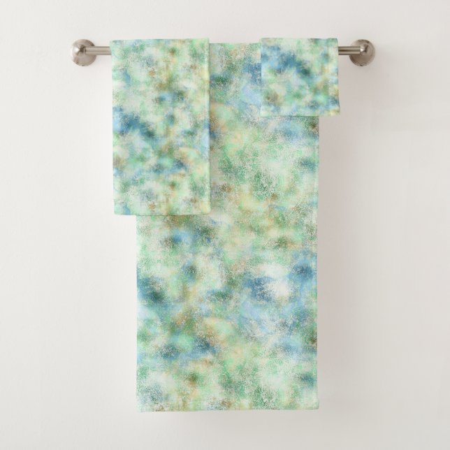 Marbre d'or Aqua Mint Abstrait (En situation)