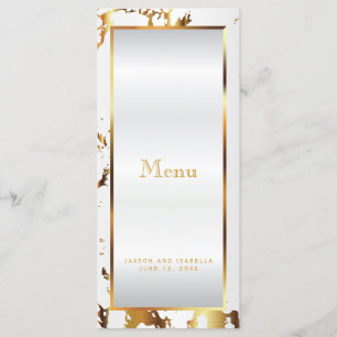 Marbre d'or et Satin blanc - Menu