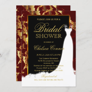 Marbre d'or, Invitation nuptiale noire et rouge