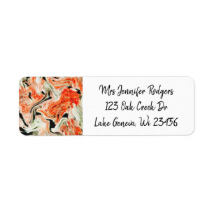 Marbre fantaisie blanc, beige et orange
