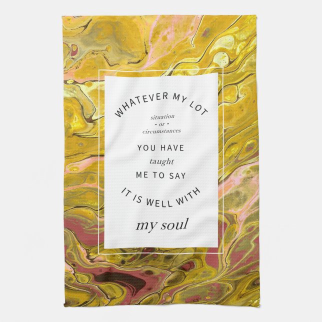 Marbre Jaune Neo Christian Hymn Serviette de cuisi (Vertical)
