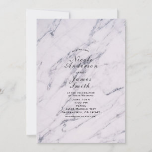 Marbre moderne tendance Elégant Mariage Invitation