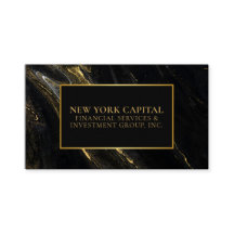 Marbre noir et or Carte de visite professionnel