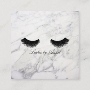 Marbre noir Eyelash Luxury Beauty Carte de visite
