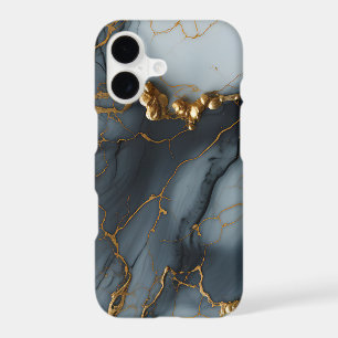 Marbre Onyx Fumé avec Veines Dorées