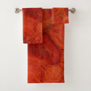 marbre orange et rouge abstrait