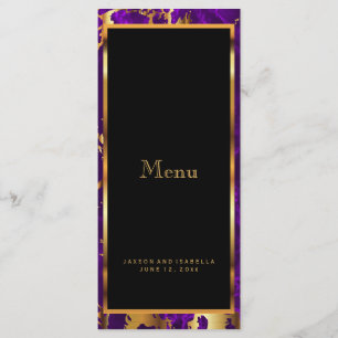 Marbre pourpre et or - Menu